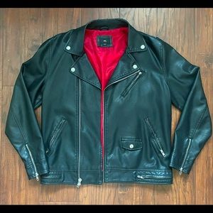 Obey Bastards Faux Leather biker Jacket - Medium